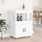 vidaXL Cărucior de bar, alb, 60x39,5x89 cm, lemn prelucrat vidaXL Cărucior de bar, alb, 60x39,5x89 cm, lemn prelucrat