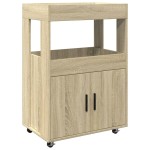 vidaXL Cărucior de bar, stejar sonoma, 60x39,5x89 cm, lemn prelucrat vidaXL Cărucior de bar, stejar sonoma, 60x39,5x89 cm, lemn prelucrat