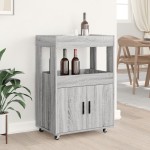 vidaXL Cărucior de bar, gri sonoma, 60x39,5x89 cm, lemn prelucrat vidaXL Cărucior de bar, gri sonoma, 60x39,5x89 cm, lemn prelucrat