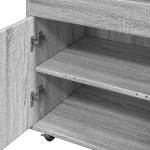 vidaXL Cărucior de bar, gri sonoma, 60x39,5x89 cm, lemn prelucrat vidaXL Cărucior de bar, gri sonoma, 60x39,5x89 cm, lemn prelucrat