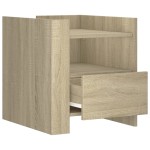 vidaXL Noptieră, stejar sonoma, 45x50x50 cm, lemn prelucrat vidaXL Noptieră, stejar sonoma, 45x50x50 cm, lemn prelucrat