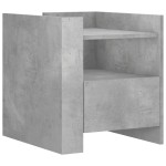 vidaXL Noptieră, gri beton, 45x50x50 cm, lemn prelucrat