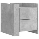 vidaXL Noptieră, gri beton, 45x50x50 cm, lemn prelucrat
