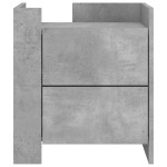 vidaXL Noptieră, gri beton, 45x50x50 cm, lemn prelucrat