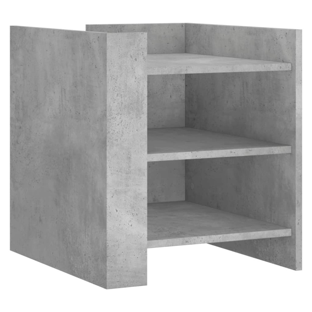 vidaXL Noptieră, gri beton, 45x50x50 cm, lemn prelucrat