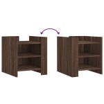 vidaXL Noptieră, stejar maro, 45x50x50 cm, lemn prelucrat