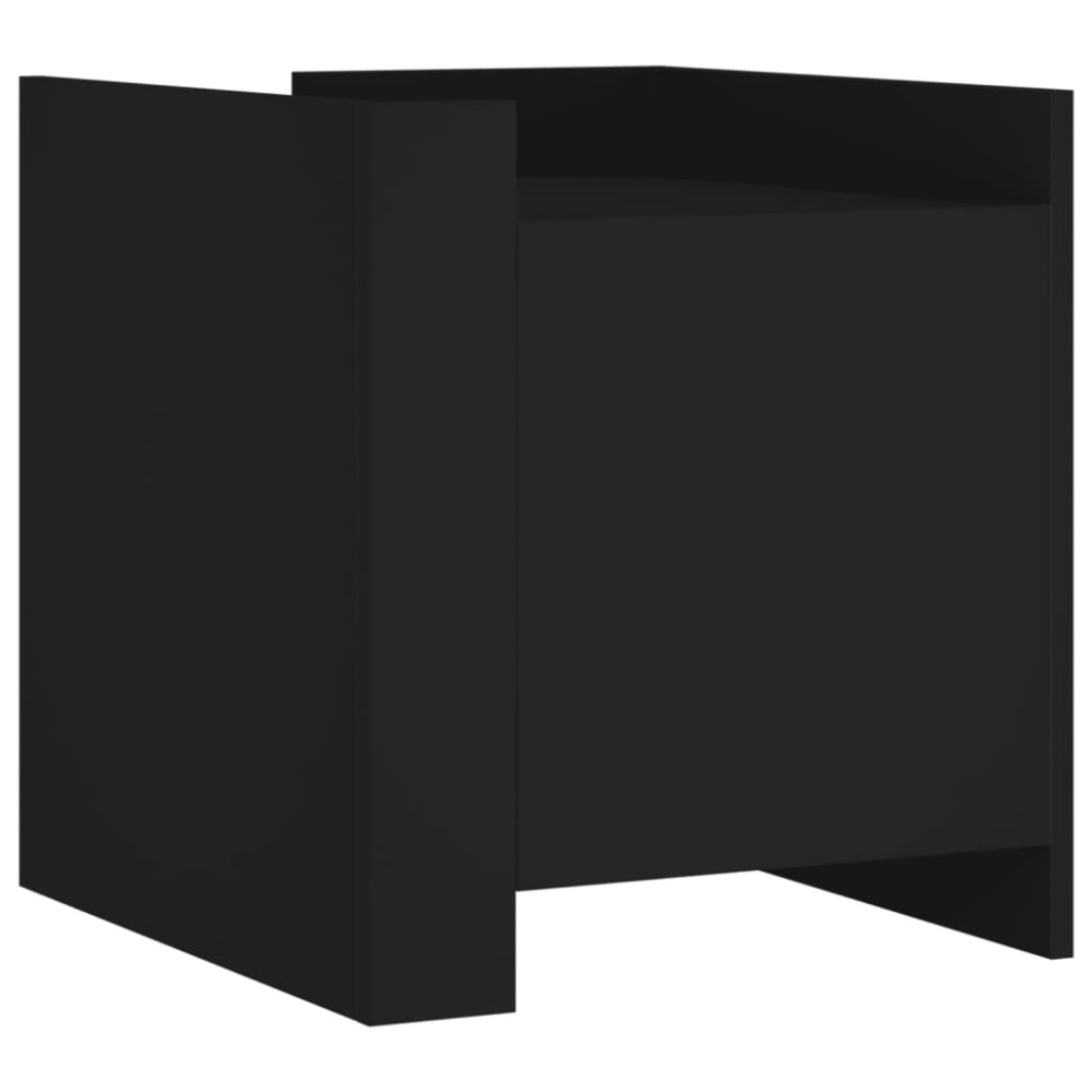 vidaXL Noptieră, negru, 45x50x50 cm, lemn prelucrat