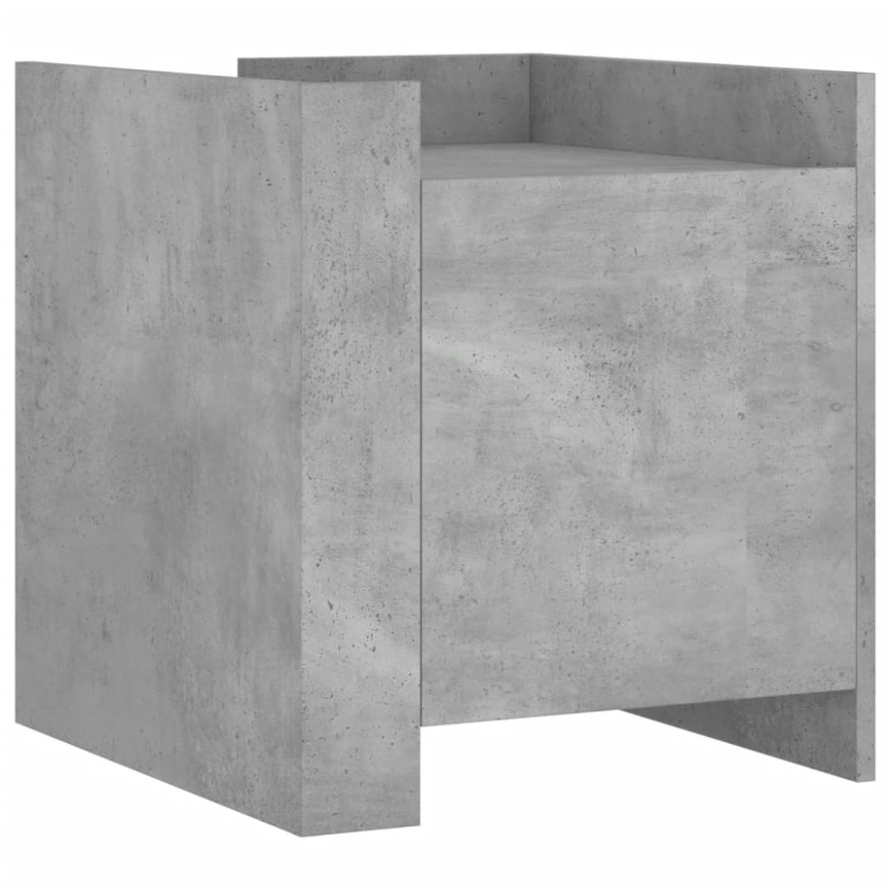 vidaXL Noptieră, gri beton, 45x50x50 cm, lemn prelucrat