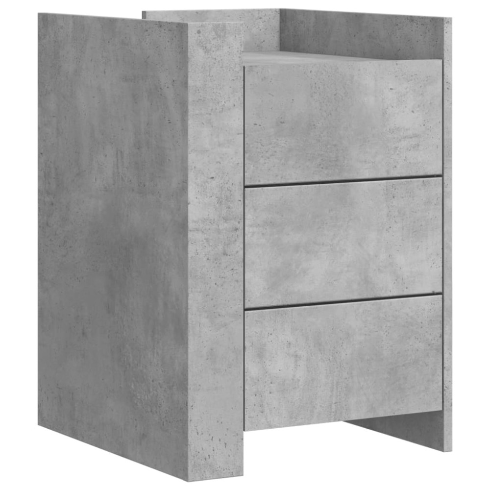 vidaXL Noptieră, gri beton, 45x50x65 cm, lemn prelucrat