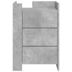 vidaXL Noptieră, gri beton, 45x50x65 cm, lemn prelucrat