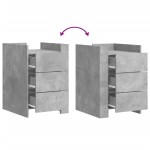 vidaXL Noptieră, gri beton, 45x50x65 cm, lemn prelucrat