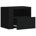 vidaXL Noptieră de perete, negru, 45x30x35 cm vidaXL Noptieră de perete, negru, 45x30x35 cm