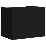 vidaXL Noptiere de perete, 2 buc., negru, 45x30x35 cm