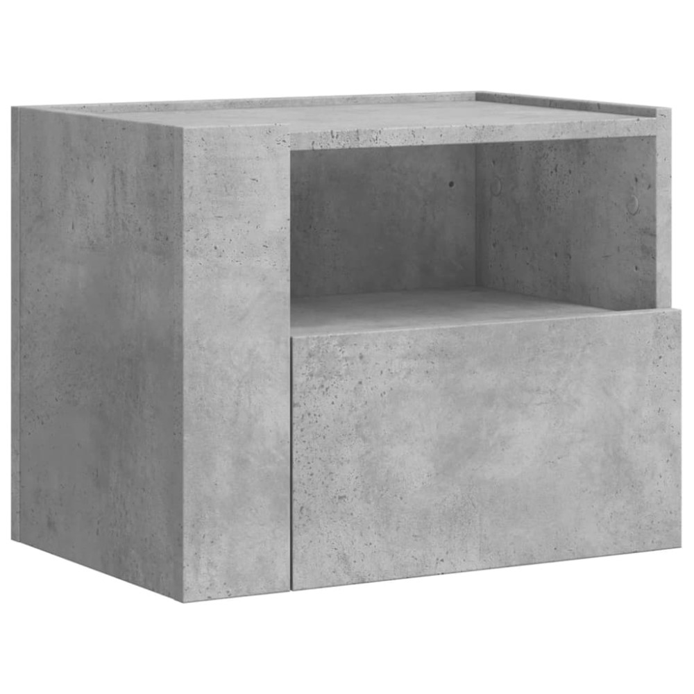 vidaXL Noptieră de perete, gri beton, 45x30x35 cm