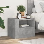 vidaXL Noptieră de perete, gri beton, 45x30x35 cm vidaXL Noptieră de perete, gri beton, 45x30x35 cm