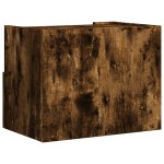 vidaXL Noptiere de perete, 2 buc., stejar fumuriu, 45x30x35 cm