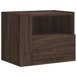 vidaXL Noptiere de perete, 2 buc., stejar maro, 45x30x35 cm
