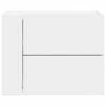 vidaXL Noptiere de perete, 2 buc., alb, 45x30x35 cm