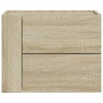 vidaXL Noptiere de perete, 2 buc., stejar sonoma, 45x30x35 cm