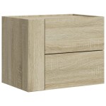 vidaXL Noptiere de perete, 2 buc., stejar sonoma, 45x30x35 cm