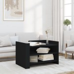 vidaXL Măsuță de cafea, negru, 80x50x50 cm, lemn prelucrat vidaXL Măsuță de cafea, negru, 80x50x50 cm, lemn prelucrat
