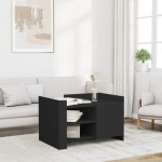 vidaXL Măsuță de cafea, negru, 80x50x50 cm, lemn prelucrat vidaXL Măsuță de cafea, negru, 80x50x50 cm, lemn prelucrat