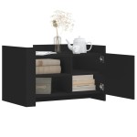 vidaXL Măsuță de cafea, negru, 80x50x50 cm, lemn prelucrat vidaXL Măsuță de cafea, negru, 80x50x50 cm, lemn prelucrat