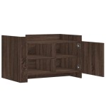 vidaXL Măsuță de cafea, stejar maro, 80x50x50 cm, lemn prelucrat vidaXL Măsuță de cafea, stejar maro, 80x50x50 cm, lemn prelucrat