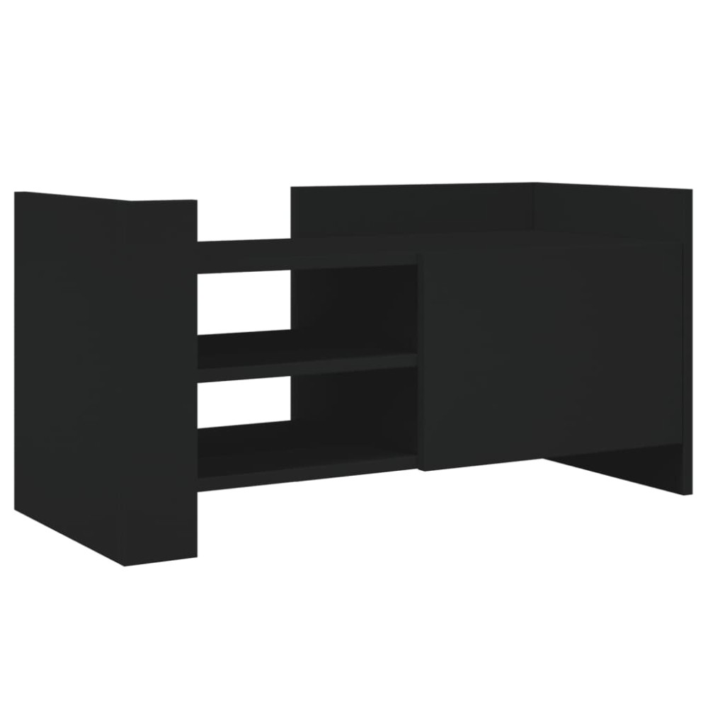 vidaXL Comodă TV, negru, 80x35x40 cm, lemn prelucrat