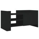 vidaXL Comodă TV, negru, 80x35x40 cm, lemn prelucrat