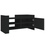 vidaXL Comodă TV, negru, 80x35x40 cm, lemn prelucrat
