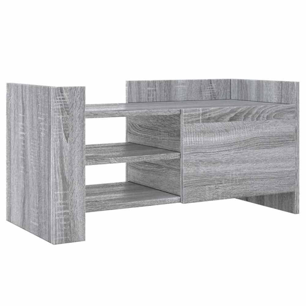 vidaXL Comodă TV, gri sonoma, 80x35x40 cm, lemn prelucrat