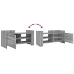 vidaXL Comodă TV, gri sonoma, 80x35x40 cm, lemn prelucrat vidaXL Comodă TV, gri sonoma, 80x35x40 cm, lemn prelucrat