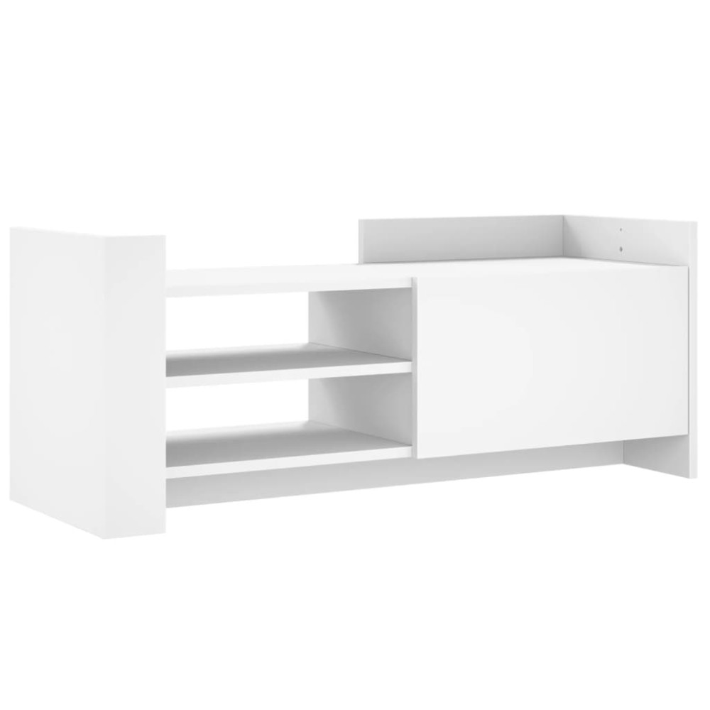 vidaXL Comodă TV, alb, 100x35x40 cm, lemn prelucrat