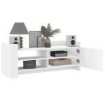 vidaXL Comodă TV, alb, 100x35x40 cm, lemn prelucrat