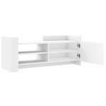 vidaXL Comodă TV, alb, 100x35x40 cm, lemn prelucrat
