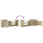 vidaXL Comodă TV, stejar sonoma, 100x35x40 cm, lemn prelucrat vidaXL Comodă TV, stejar sonoma, 100x35x40 cm, lemn prelucrat