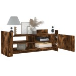 vidaXL Comodă TV, stejar fumuriu, 100x35x40 cm, lemn prelucrat vidaXL Comodă TV, stejar fumuriu, 100x35x40 cm, lemn prelucrat