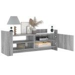vidaXL Comodă TV, gri sonoma, 100x35x40 cm, lemn prelucrat vidaXL Comodă TV, gri sonoma, 100x35x40 cm, lemn prelucrat