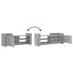 vidaXL Comodă TV, gri sonoma, 100x35x40 cm, lemn prelucrat vidaXL Comodă TV, gri sonoma, 100x35x40 cm, lemn prelucrat