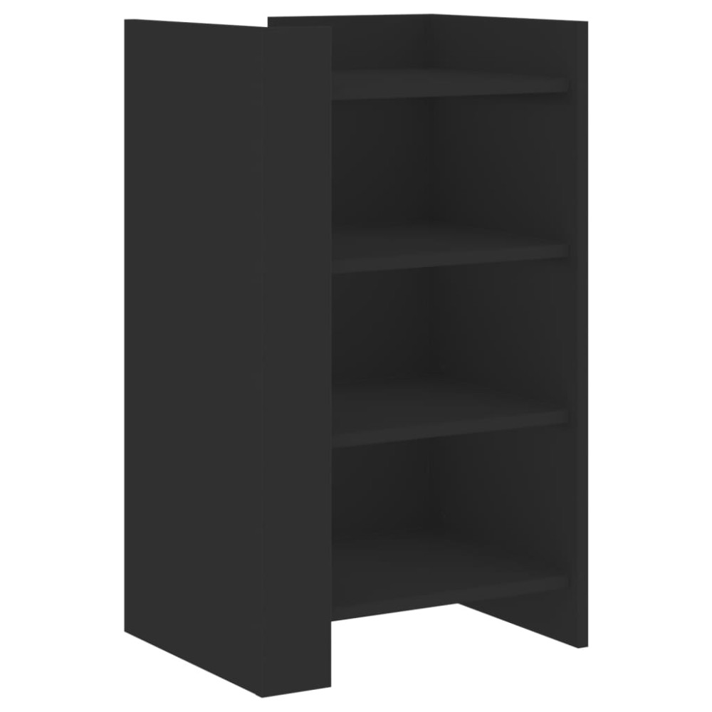 vidaXL Dulap, negru, 45x35x75 cm, lemn prelucrat