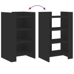 vidaXL Dulap, negru, 45x35x75 cm, lemn prelucrat