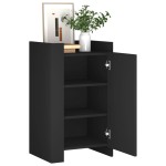 vidaXL Dulap, negru, 45x35x75 cm, lemn prelucrat