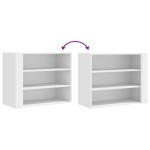 vidaXL Dulap de perete, alb, 75x35x60 cm, lemn prelucrat