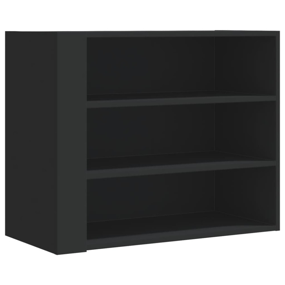 vidaXL Dulap de perete, negru, 75x35x60 cm, lemn prelucrat