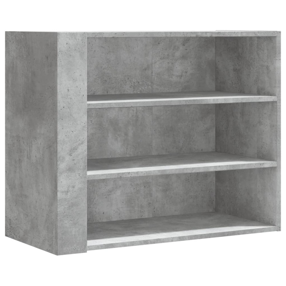 vidaXL Dulap de perete, gri beton, 75x35x60 cm, lemn prelucrat