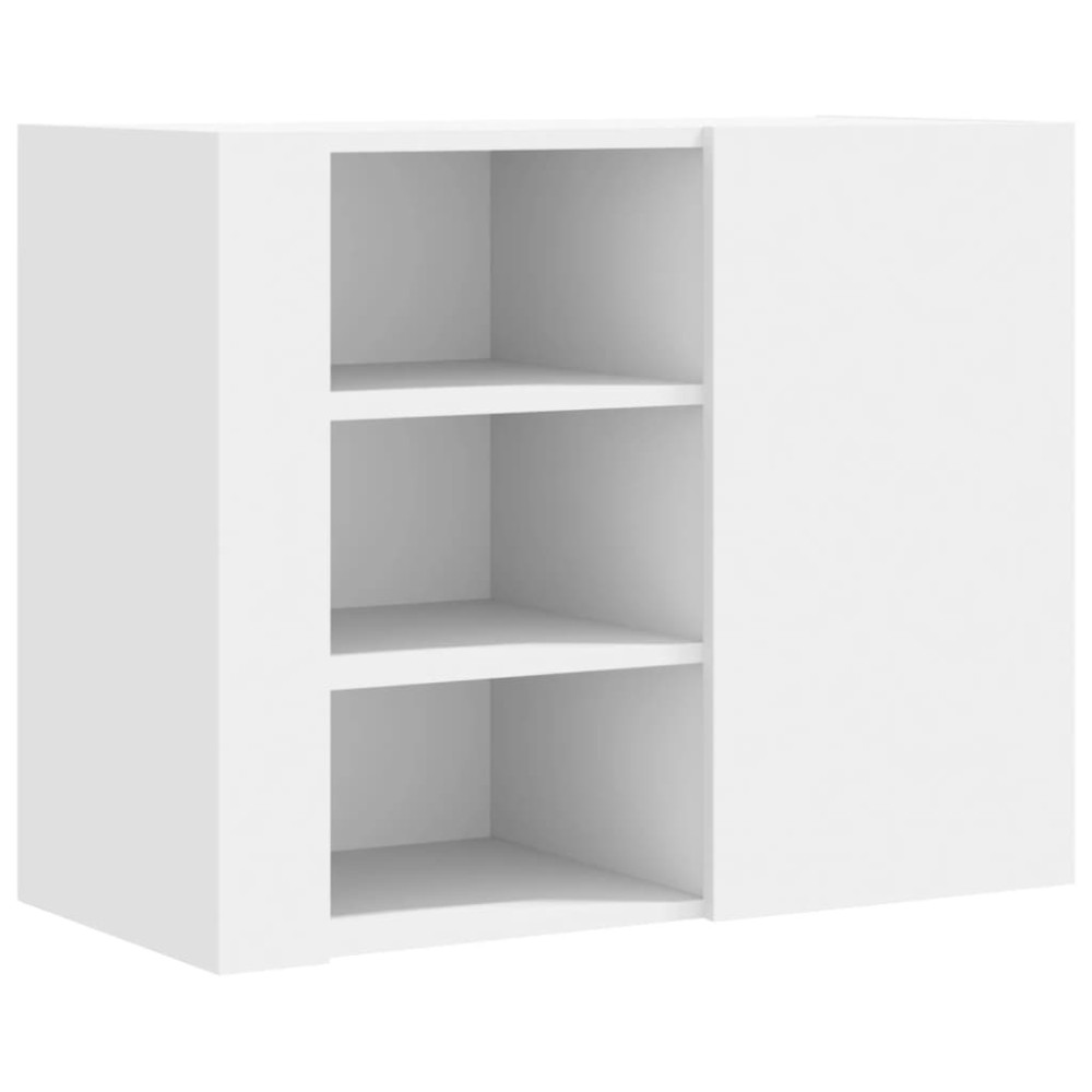vidaXL Dulap de perete, alb, 75x35x60 cm, lemn prelucrat