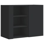 vidaXL Dulap de perete, negru, 75x35x60 cm, lemn prelucrat vidaXL Dulap de perete, negru, 75x35x60 cm, lemn prelucrat