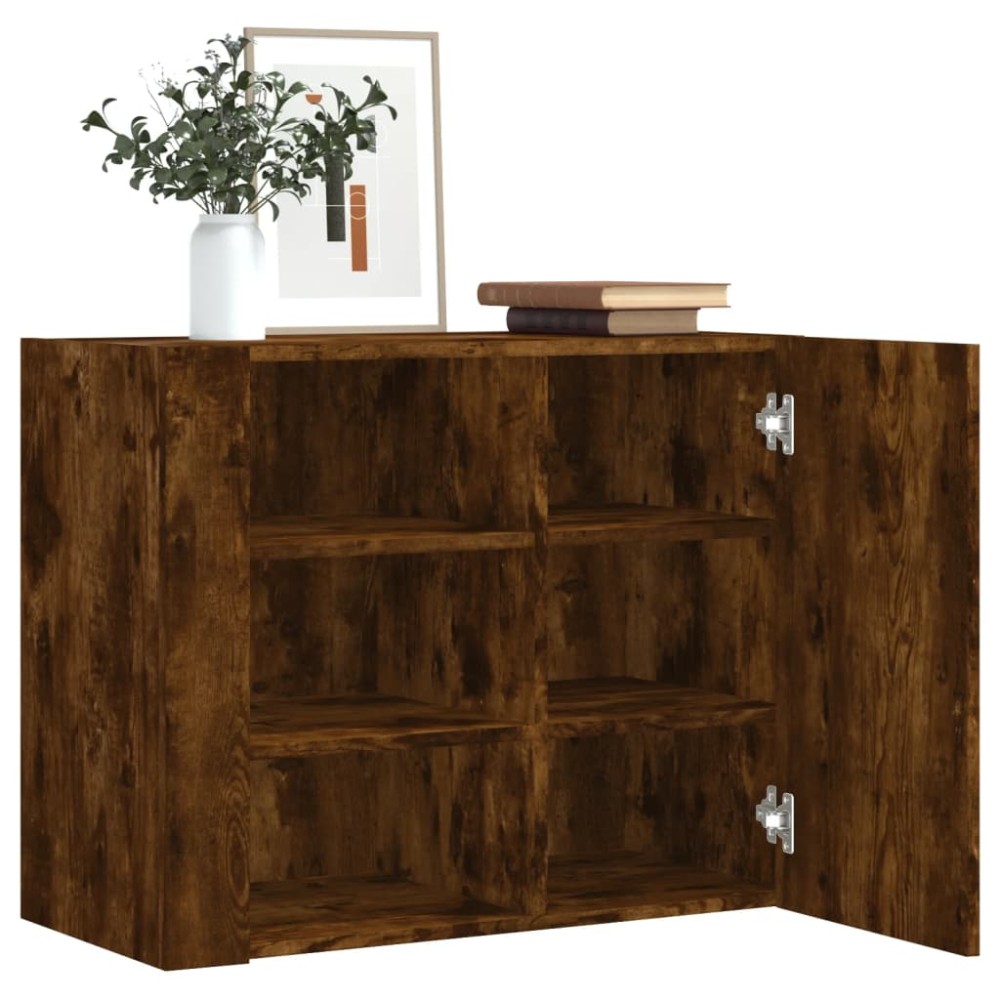 vidaXL Dulap de perete, stejar fumuriu, 75x35x60 cm, lemn prelucrat