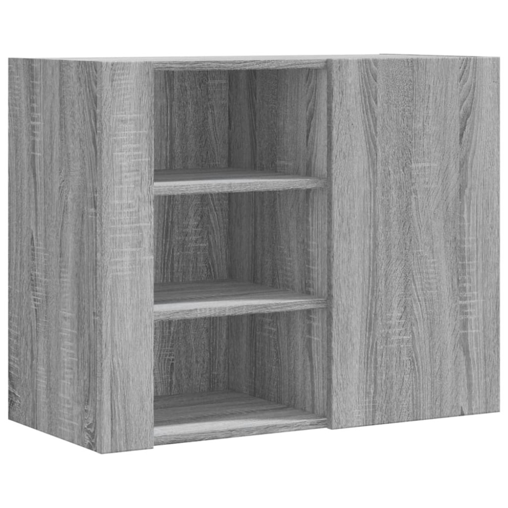 vidaXL Dulap de perete, gri sonoma, 75x35x60 cm, lemn compozit